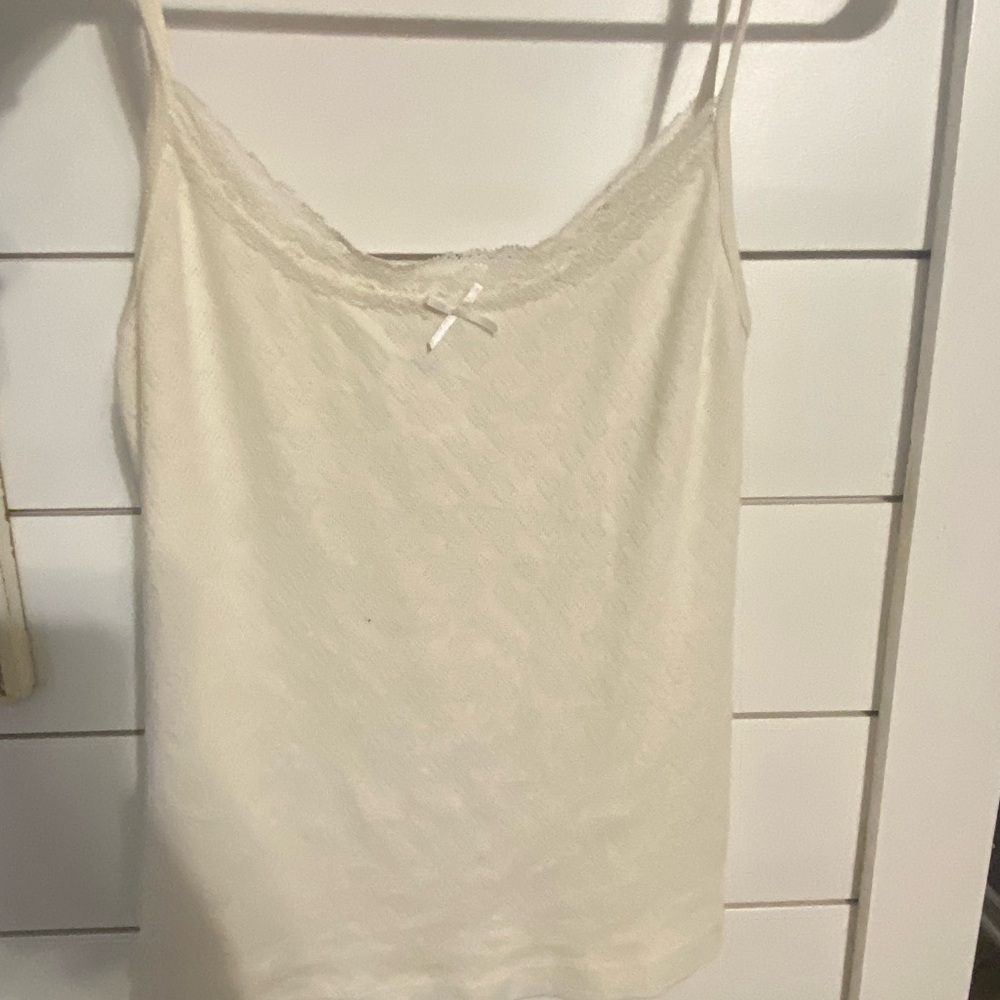 Brandy Melville Cream Lace Cami Top